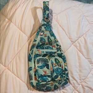 Tropical Print Sling Bag